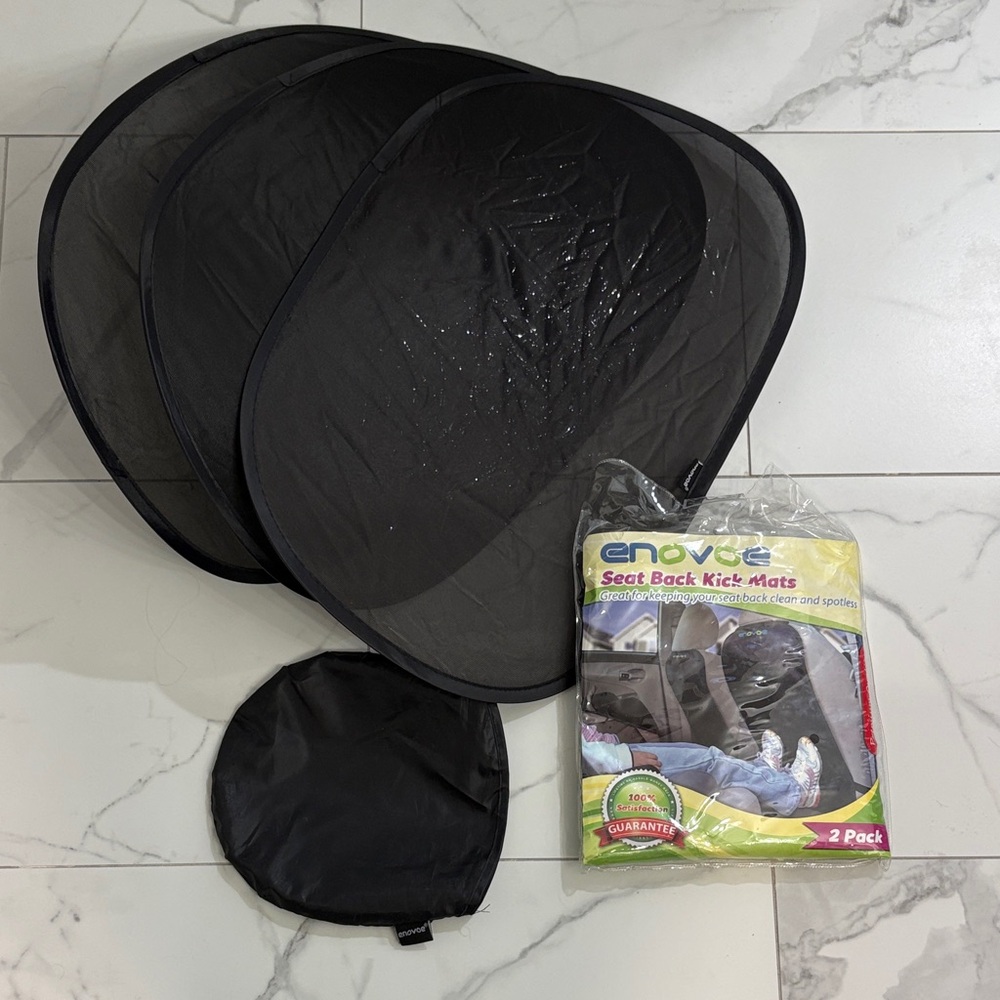 Enovoe Seat Back Kick Mats (2) & Window Covers (3)